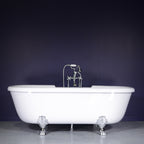 “SanSiro SS69W” 69 Inch “Water Jetted” Double Ended Clawfoot Tub Package