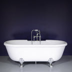 “SanSiro SS69W” 69 Inch “Water Jetted” Double Ended Clawfoot Tub Package