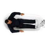 “SanSiro SS73PDA Heated Air Jetted” 73" Single Slipper Pedestal Tub Package