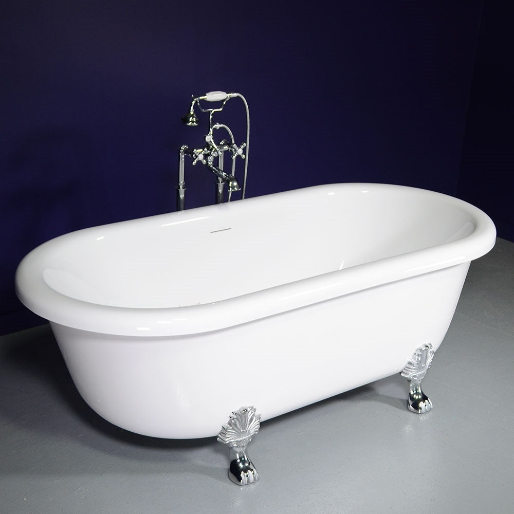 “SanSiro SS75A Heated Air Jetted” 75" Double Ended Clawfoot Tub