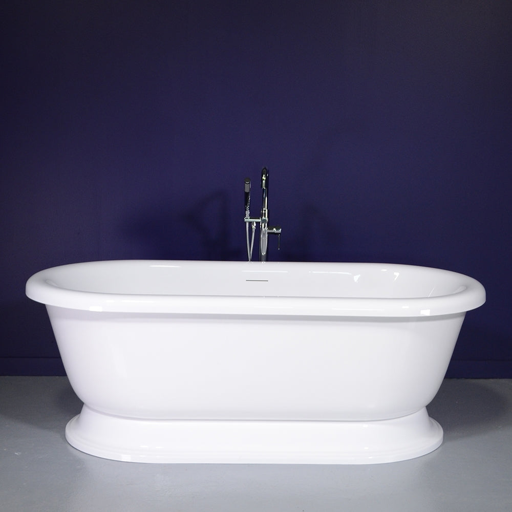“SanSiro SS75PDW” 75 Inch “Water Jetted” Double Ended Pedestal Tub