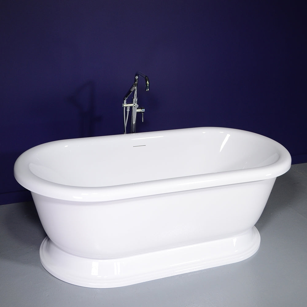 “SanSiro SS75PDW” 75 Inch “Water Jetted” Double Ended Pedestal Tub