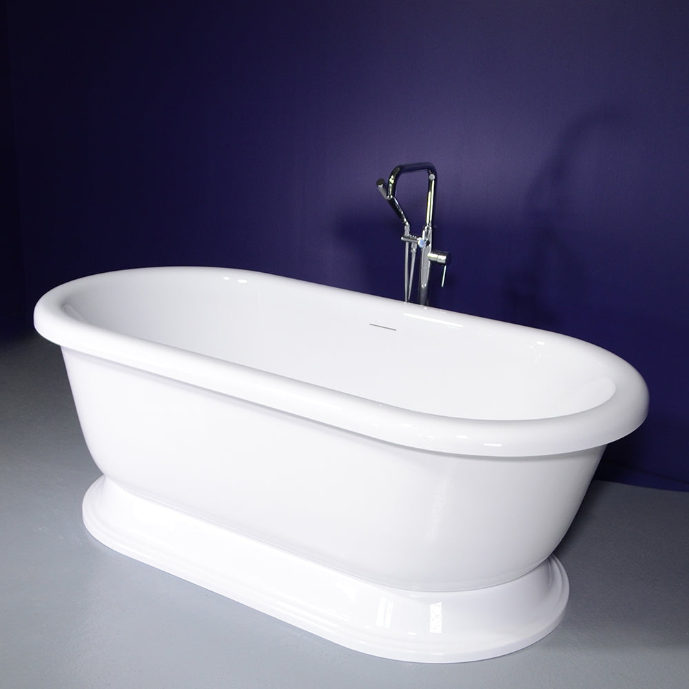 “SanSiro SS75PDW” 75 Inch “Water Jetted” Double Ended Pedestal Tub