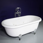 “SanSiro SS75W” 75 Inch “Water Jetted” Double Ended Clawfoot Tub