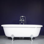 “SanSiro SS75W” 75 Inch “Water Jetted” Double Ended Clawfoot Tub