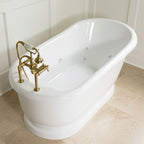 “SanSiro SSPD67W” 67 Inch “Water Jetted” Single Slipper Pedestal Tub Package