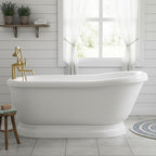 “SanSiro SSPD67W” 67 Inch “Water Jetted” Single Slipper Pedestal Tub Package