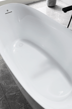 “SanSiro Antium59E with Foam Insulated Cavity Walls” 59" x 32" Acryilc Freestanding Tub