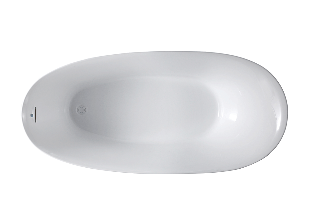 “SanSiro Antium59E with Foam Insulated Cavity Walls” 59" x 32" Acryilc Freestanding Tub
