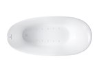 “SanSiro Antium 59EAirSpa Heated Air Jetted plus Heated Water” 59" x 32" End Drain Freestanding Tub