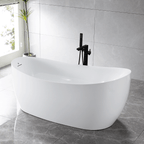 “SanSiro Antium67E” 67 x 32 inch “Foam Insulated Cavity Walls” Acrylic Freestanding Bathtub
