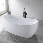 “SanSiro Antium67E” 67 x 32 inch “Foam Insulated Cavity Walls” Acrylic Freestanding Bathtub