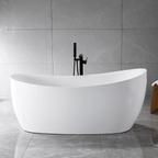 “SanSiro Antium67E” 67 x 32 inch “Foam Insulated Cavity Walls” Acrylic Freestanding Bathtub