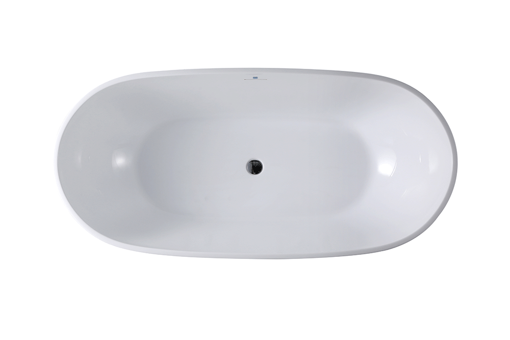 “SanSiro Aquino59C” 59 x 32 inch “Foam Insulated Cavity Walls” Acrylic Freestanding Bathtub