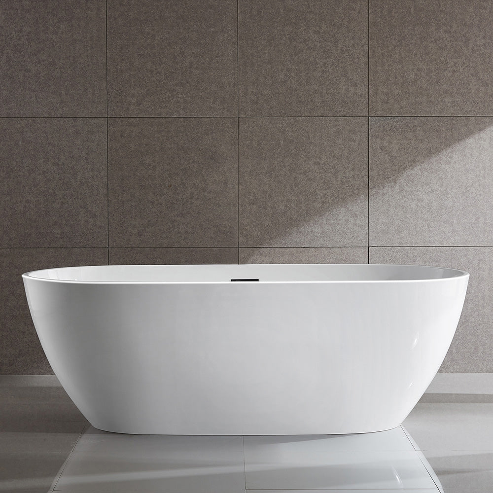 “SanSiro Aquino59C with Foam Insluated Cavity Walls” 59" x 32" Acrylic Freestanding Tub