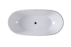 “SanSiro Aquino63C with Foam Insulated Cavity Walls” 63" x 32" Acrylic Freestanding Tub