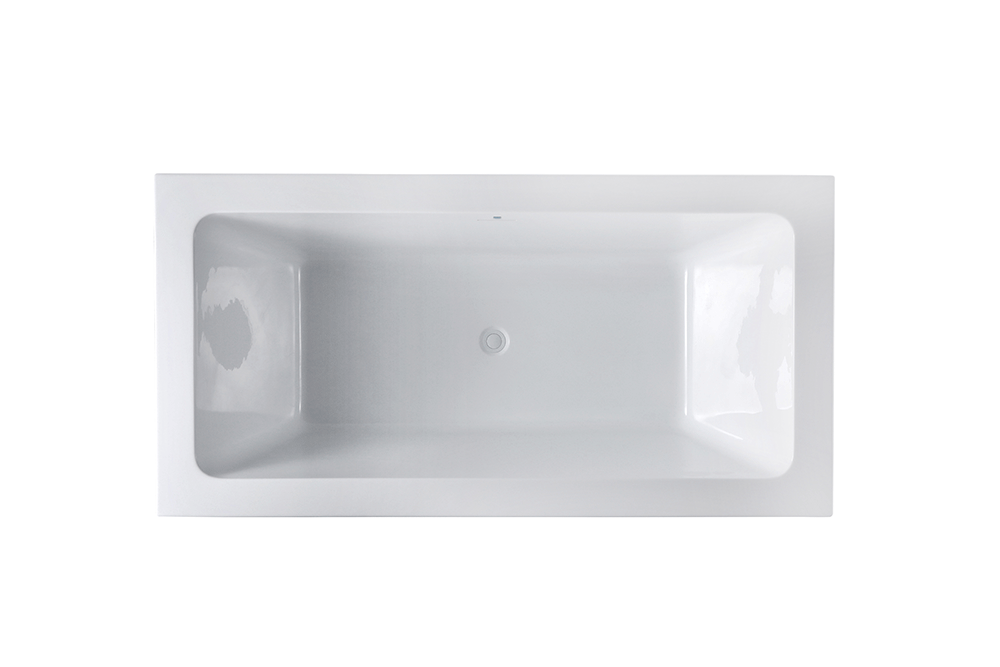 “SanSiro Asti59C” 59 x 34 inch Center Drain Foam Insulated Acrylic Freestanding Bathtub