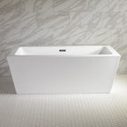 “SanSiro Asti67C” 67 x 34 inch Center Drain Foam Insulated Acrylic Freestanding Bathtub