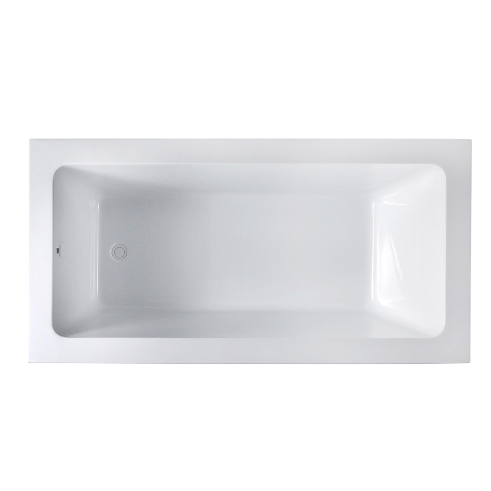 “SanSiro Asti67E” 67 x 34 inch “Foam Insulated Cavity Walls” Acrylic Freestanding Bathtub