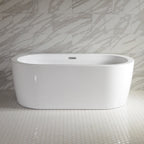 “SanSiro Augusta59C with Foam Insulated Cavity Walls” 59" x 34" “Acrylic Freestanding Tub