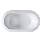 “SanSiro Augusta67E” 67 x 34 inch “Foam Insulated Cavity Walls” Acrylic Freestanding Bathtub