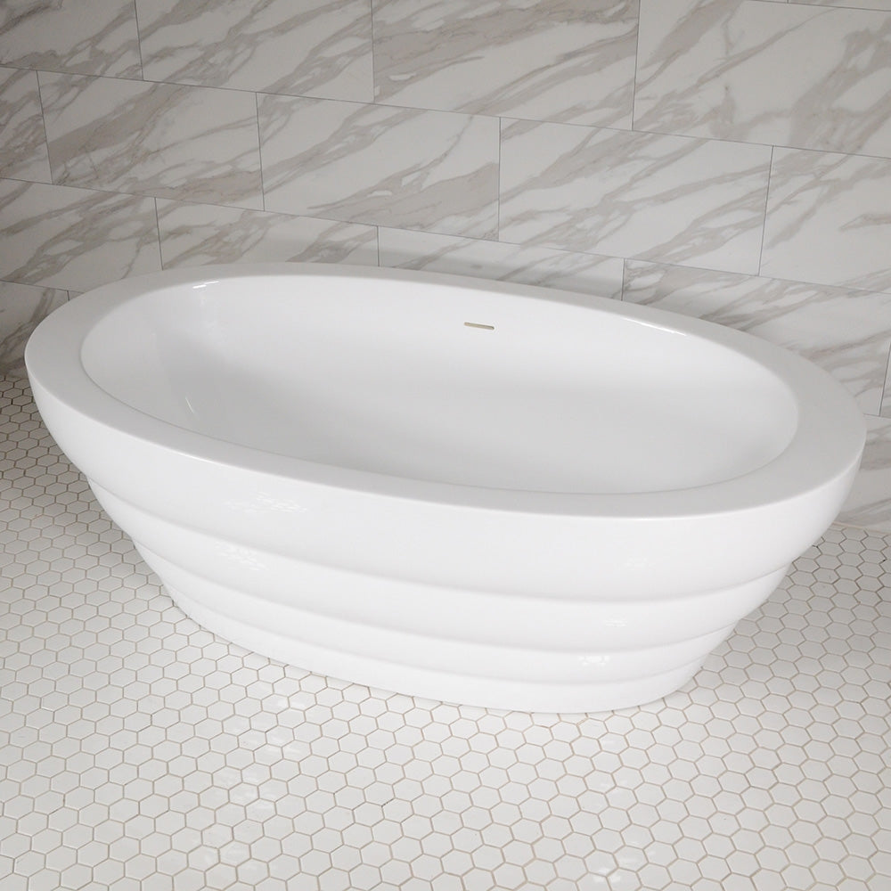 “SanSiro Cosmos67C” 67 x 36 inch Acrylic Freestanding Bathtub