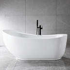 “SanSiro Feronia71EWH Spa Soaker” 71" x 35" inch End Drain Acrylic Freestanding Tub plus Water Heater