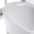 “SanSiro Feronia71EWH Spa Soaker” 71" x 35" inch End Drain Acrylic Freestanding Tub plus Water Heater
