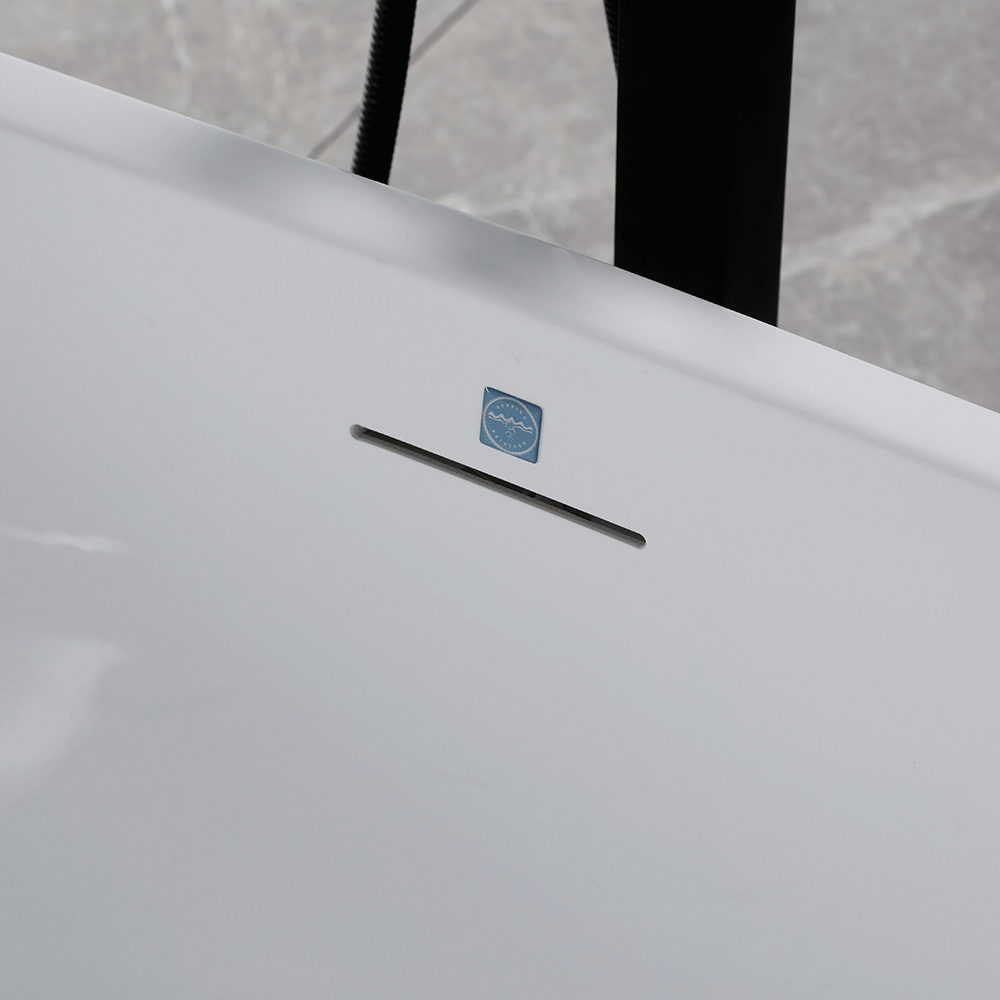 “SanSiro Genoa59C” 59 x 31 inch “Foam Insulated Cavity Walls” Acrylic Freestanding Bathtub