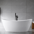 “SanSiro Genoa67C” 67 x 32 inch “Foam Insulated Cavity Walls” Acrylic Freestanding Bathtub