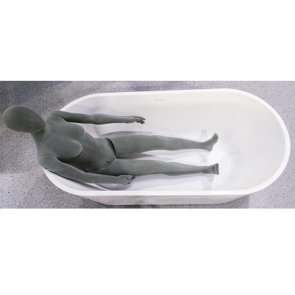 “SanSiro Napoli67CBAirSpa Heated Air Jetted plus Heated Water” 67" x 31.5" Center Back Drain Freestanding Acrylic Bathtub