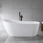 “SanSiro Roma67E” 67 x 32 inch Acrylic Freestanding Bathtub with Foam Insulation