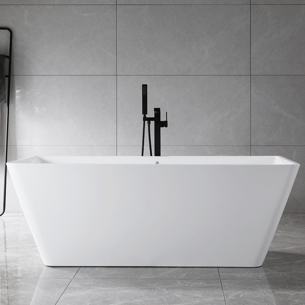“Freestanding Tub 67 x 31 inch” SanSiro Trigoso67C  Acrylic Bathtub with Foam Insulation