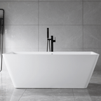 “Freestanding Tub 67 x 31 inch” SanSiro Trigoso67C  Acrylic Bathtub with Foam Insulation