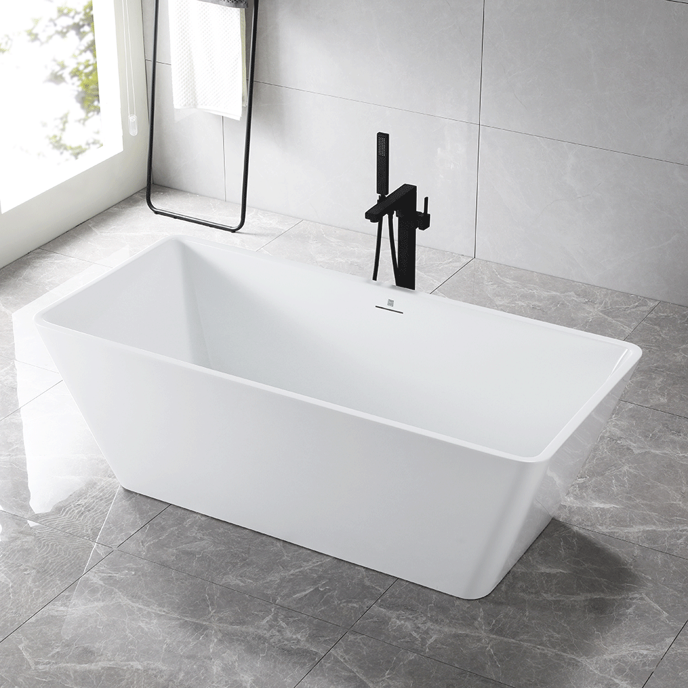“Freestanding Tub 67 x 31 inch” SanSiro Trigoso67C  Acrylic Bathtub with Foam Insulation