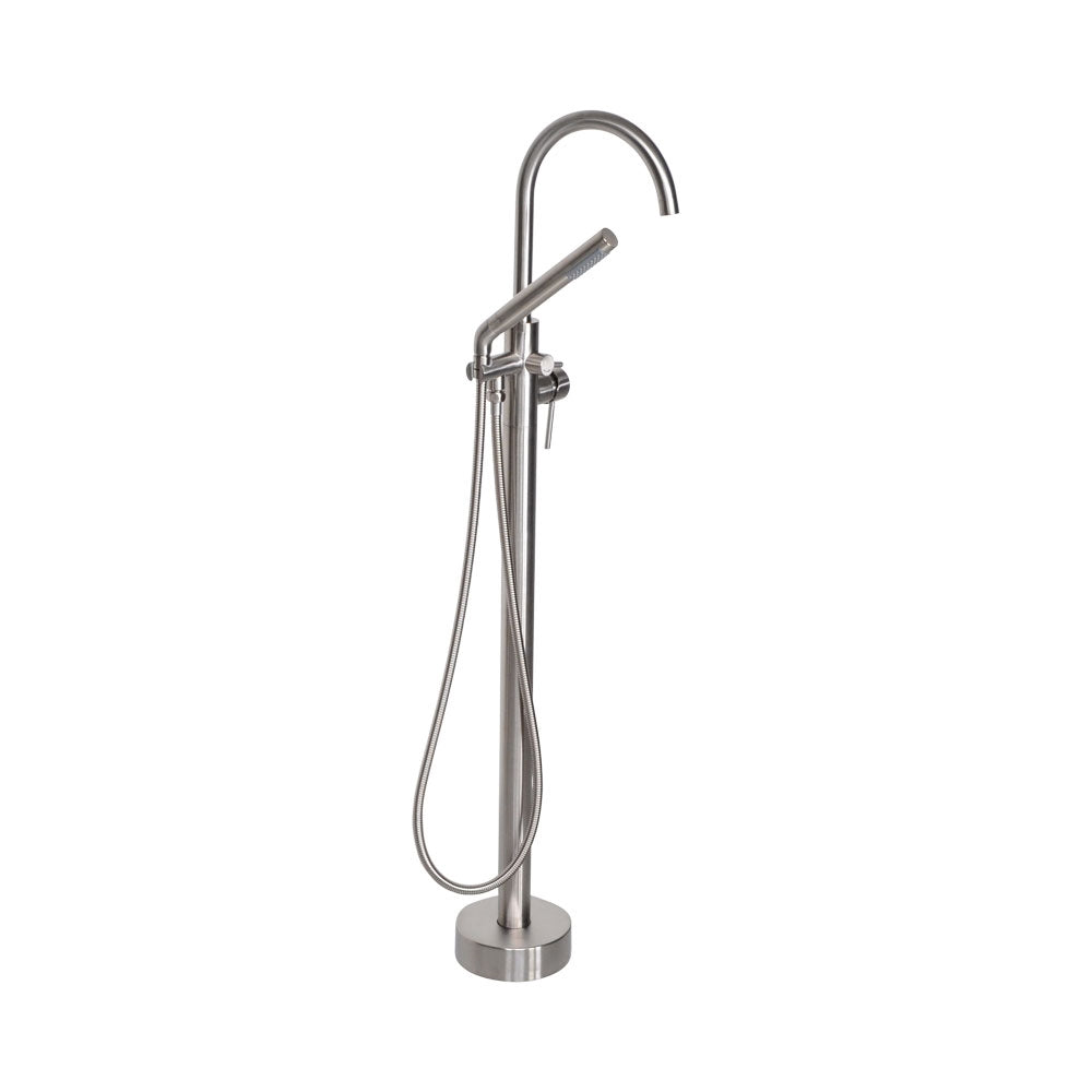 “The Waterlands No.172BN” Freestanding Floor Mounted Tub Faucet in Brushed Nickel