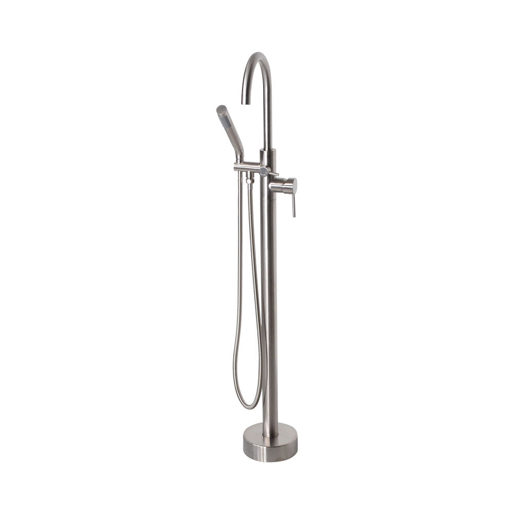 “The Waterlands No.172BN” Freestanding Floor Mounted Tub Faucet in Brushed Nickel