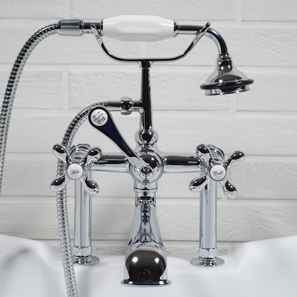 “Victoriana Deck Mounted Tub Faucet” in Chrome