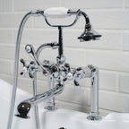 “Victoriana Deck Mounted Tub Faucet” in Chrome