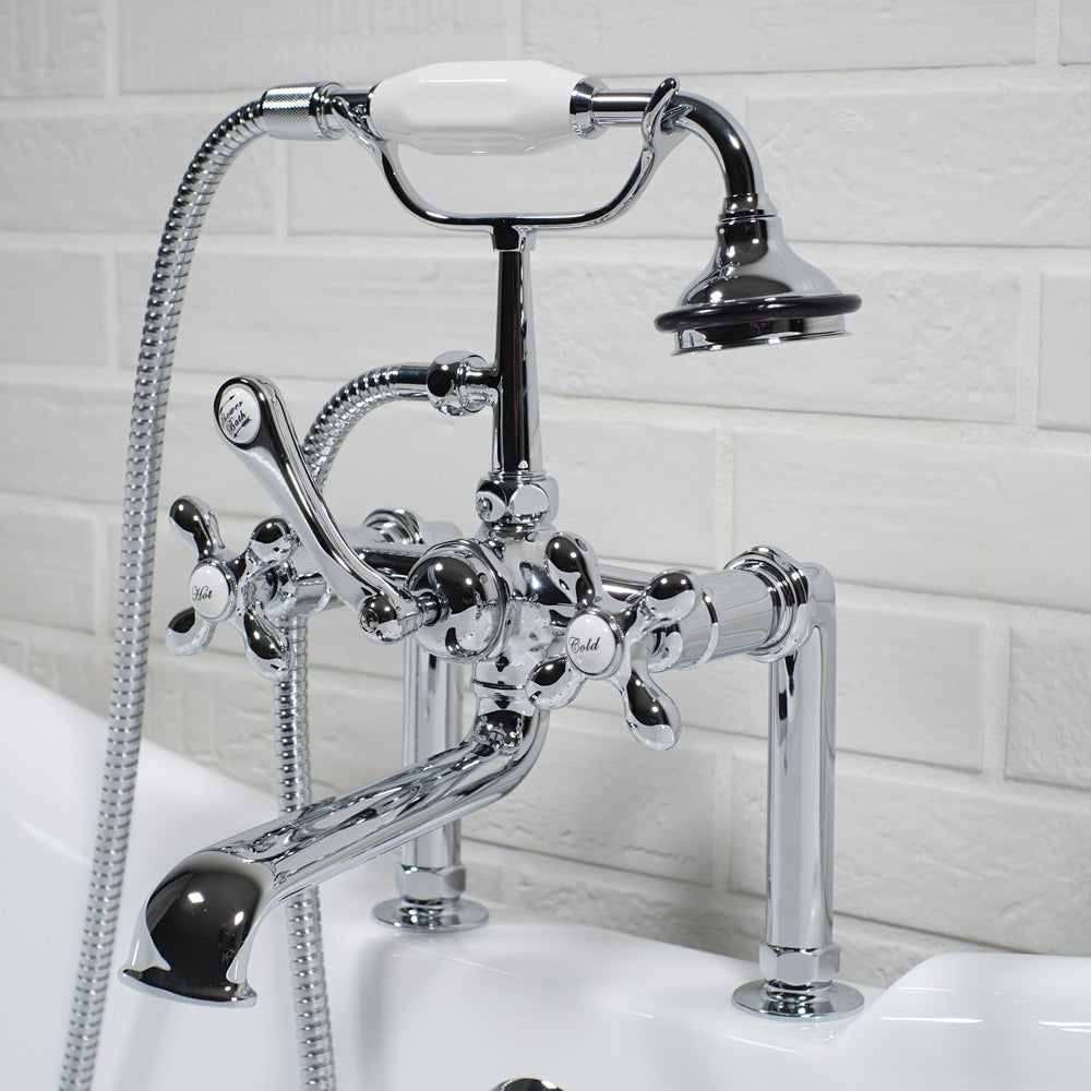 “Victoriana Deck Mounted Tub Faucet” in Chrome