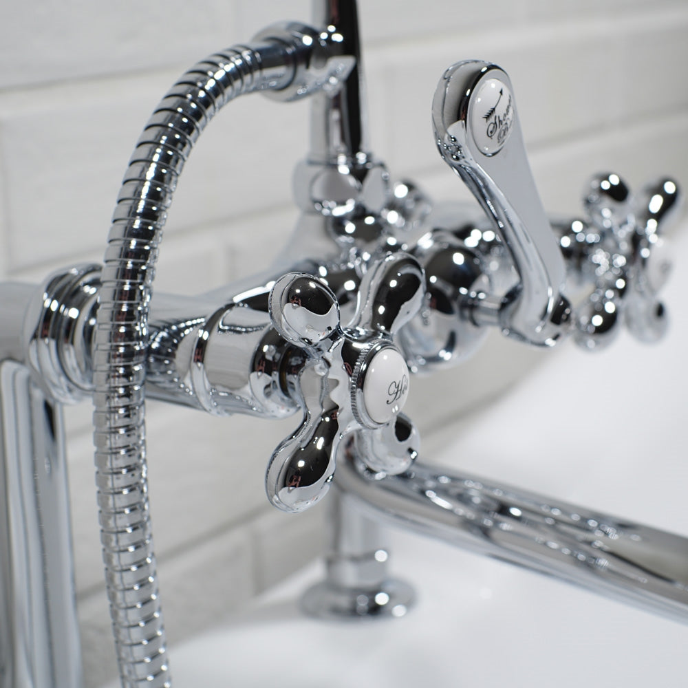 “Victoriana Deck Mounted Tub Faucet” in Chrome