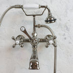 “Victoriana Wall Mount Tub Faucet” in Polished Nickel