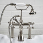 “Victoriana Deck Mounted Tub Faucet” in Brushed Nickel