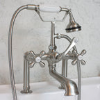 “Victoriana Deck Mounted Tub Faucet” in Brushed Nickel