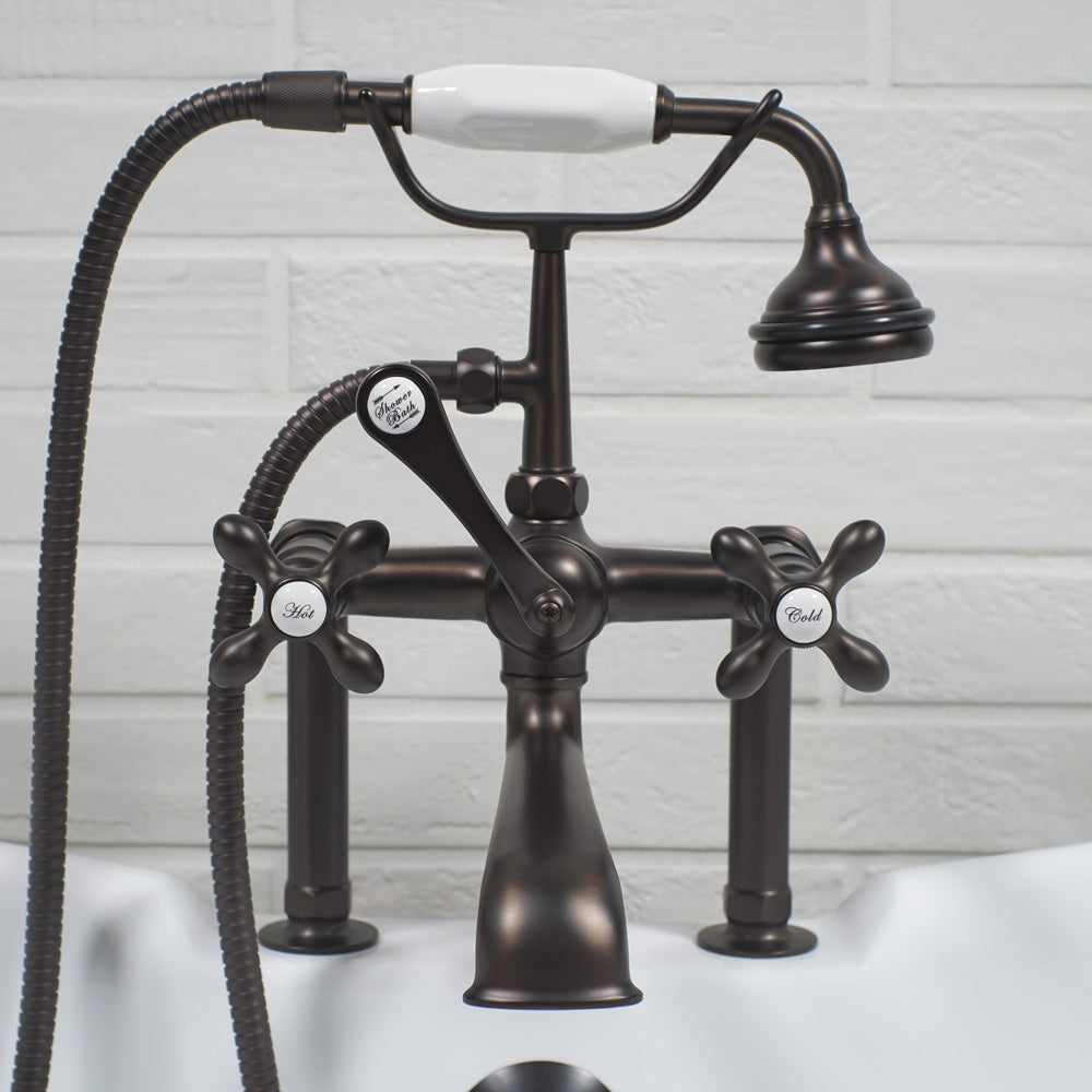 “Victoriana Deck Mounted Tub Faucet” in Oil Rubbed Bronze