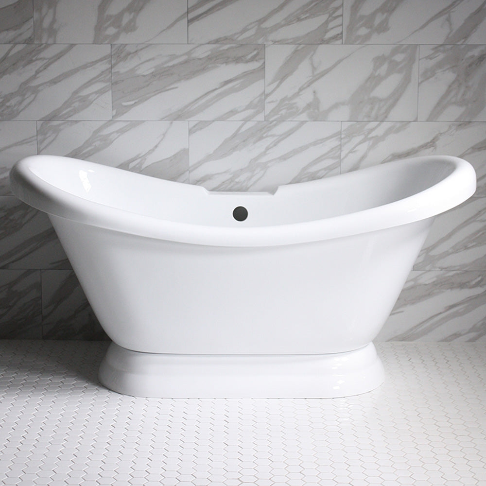 “SanSiro VTADS59 Heated Air Jetted” 59" Double Slipper Tub