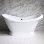 “SanSiro VTADS59 Heated Air Jetted” 59" Double Slipper Tub