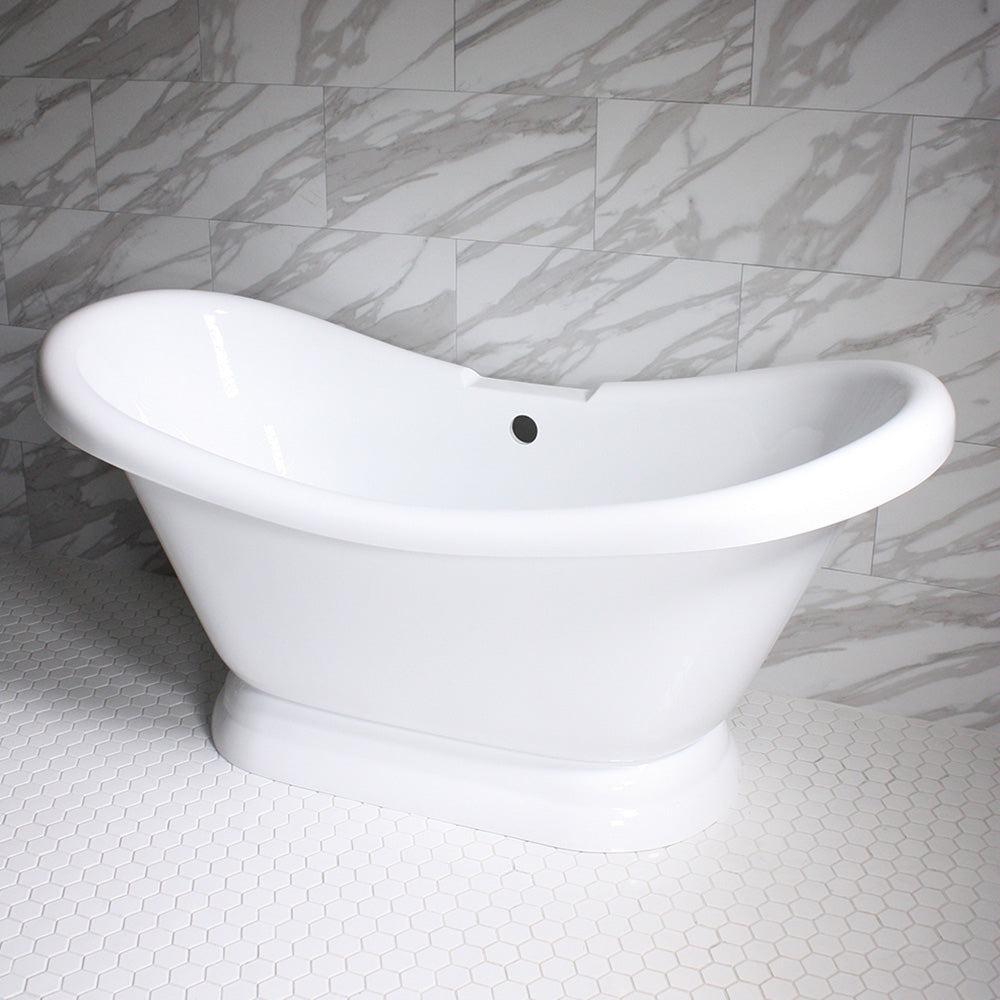 “SanSiro VTADS59 Heated Air Jetted” 59" Double Slipper Tub
