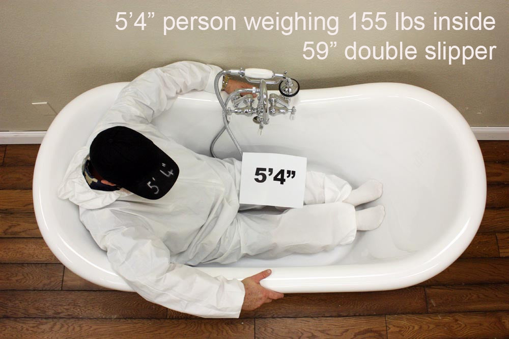 “SanSiro VTADS59 Heated Air Jetted” 59" Double Slipper Tub
