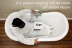 “SanSiro VTADS59 Heated Air Jetted” 59" Double Slipper Tub